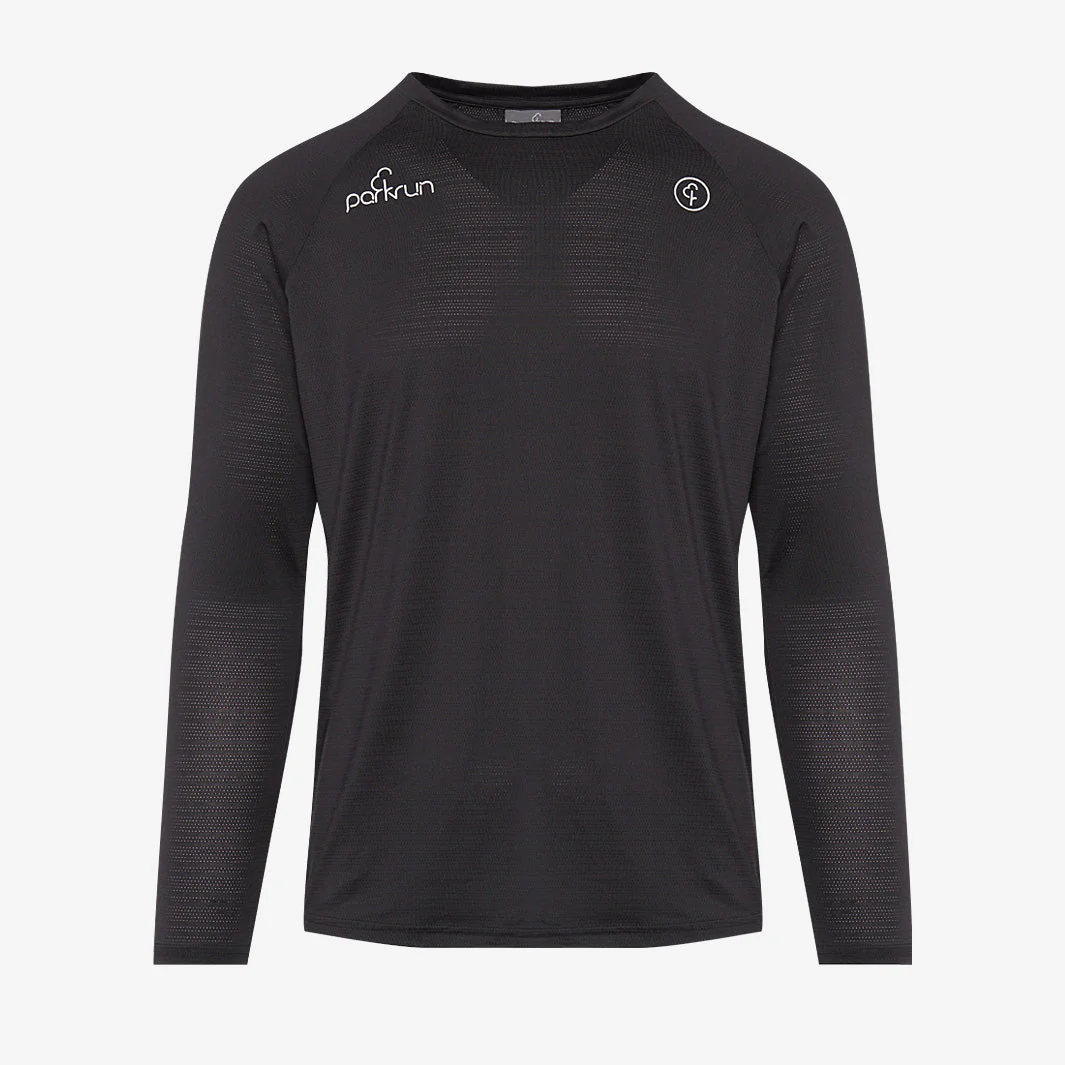 parkrun Milestone Men's Long Sleeve Shirt 100 - Black - Image 2