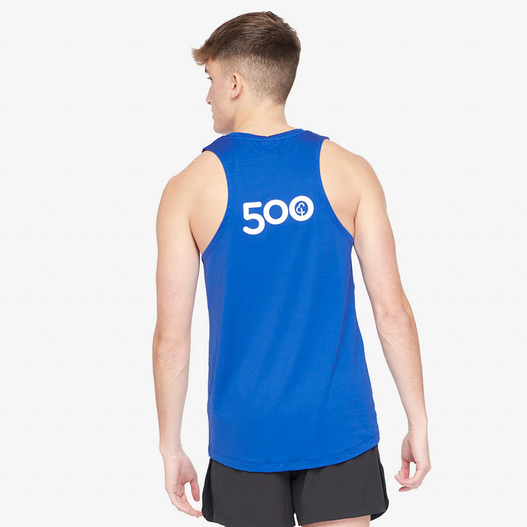 parkrun Milestone Men's Singlet 500 - Blue - Image 3