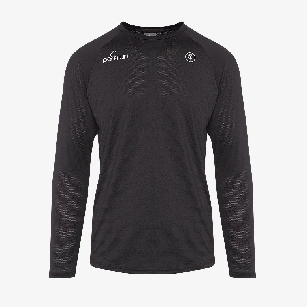 parkrun Milestone Men's Volunteer Long Sleeve Shirt 100 - Black - Image 2