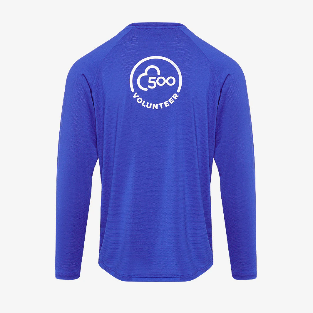 parkrun Milestone Men's Volunteer Long Sleeve Shirt 500 - Blue