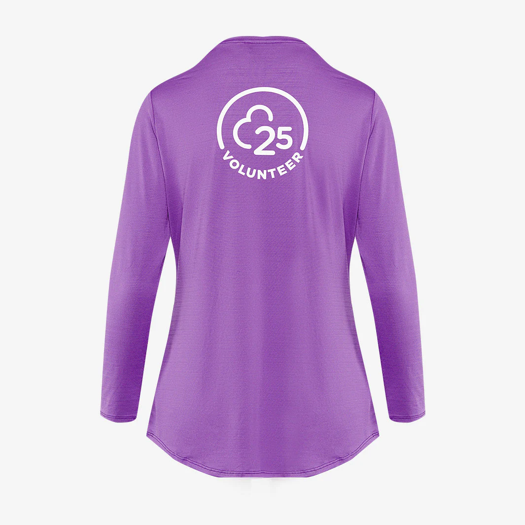 parkrun Milestone Women's Volunteer Long Sleeve Shirt 25 - Purple