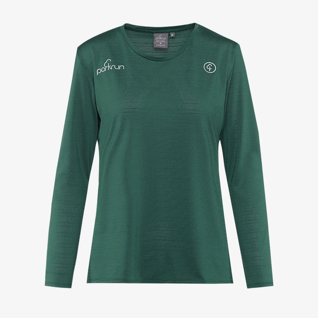 parkrun Milestone Women's Volunteer Long Sleeve Shirt 250 - Green - Image 2