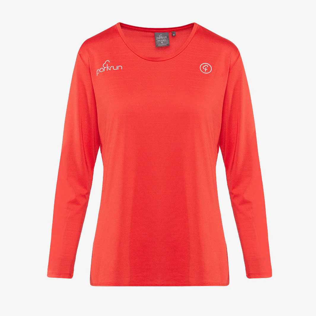 parkrun Milestone Women's Volunteer Long Sleeve Shirt 50 - Red - Image 2