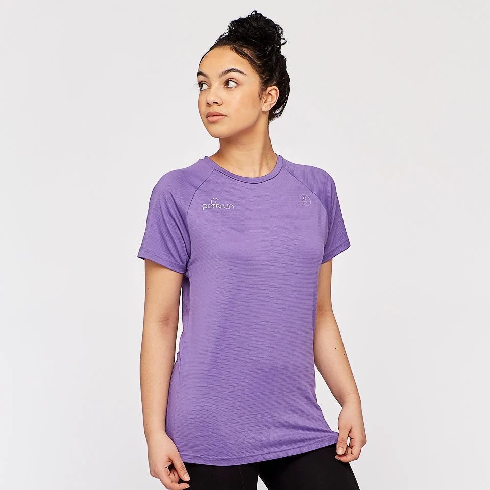 parkrun Milestone Women's Volunteer T-Shirt 25 - Purple - Image 2