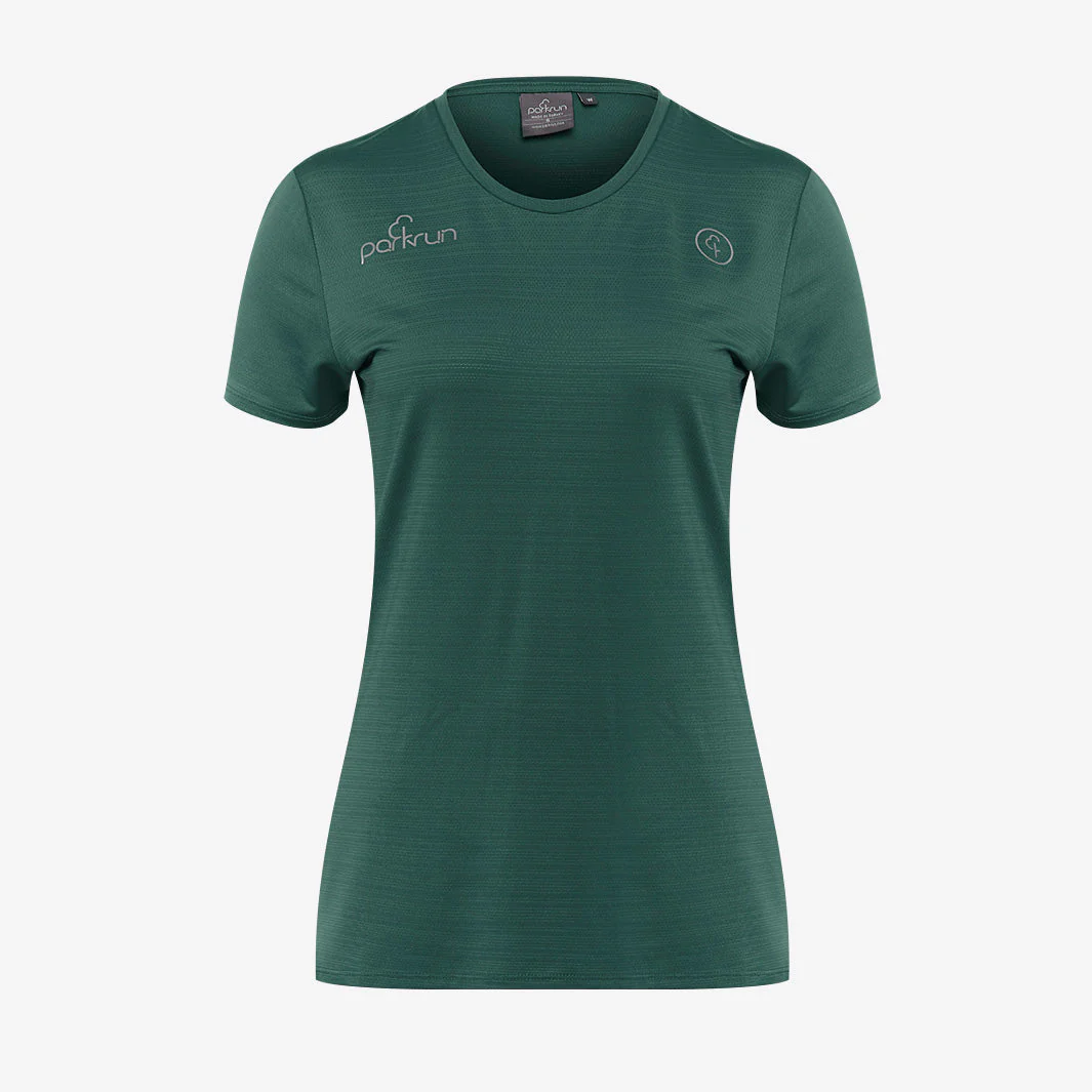 parkrun Milestone Women's Volunteer T-Shirt 250 - Green - Image 2
