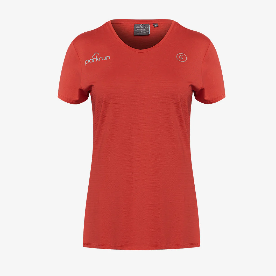 parkrun Milestone Women's Volunteer T-Shirt 50 - Red - Image 2
