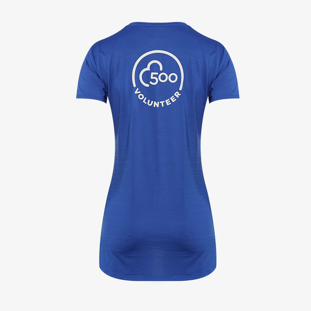 parkrun Milestone Women's Volunteer T-Shirt 500 - Blue