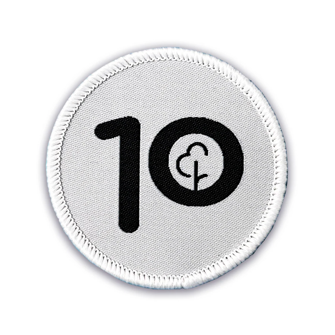 Run/Walk 10 Milestone Woven Patch - Image 2