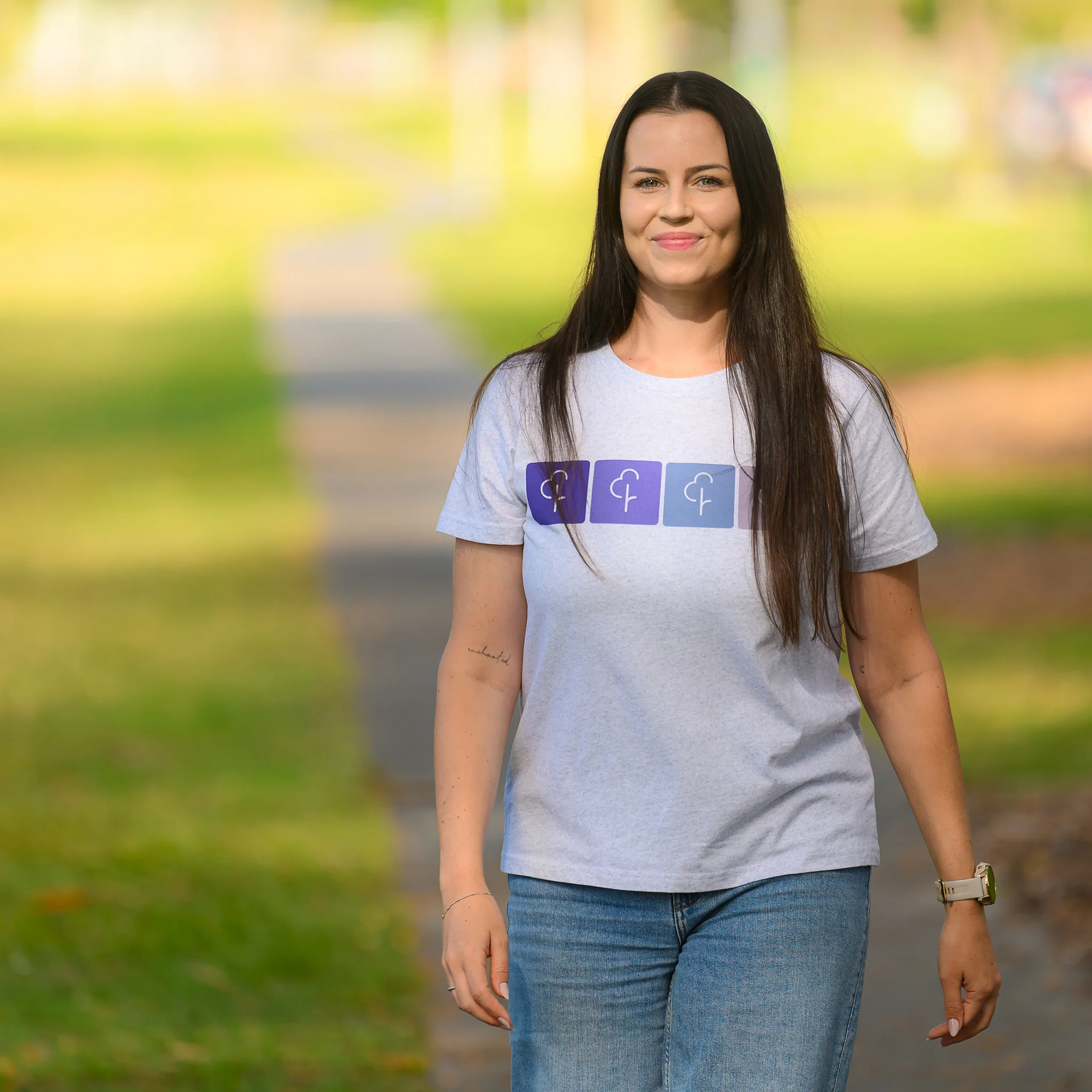 Women's parkrun parkwalk parkfun parktalk - Cotton T-Shirt - Image 6